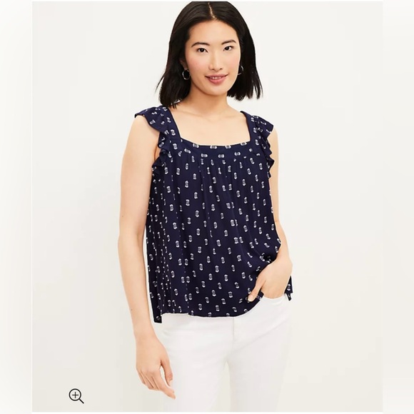 Clip Textured Ruffle Square Neck Top - Picture 4 of 5